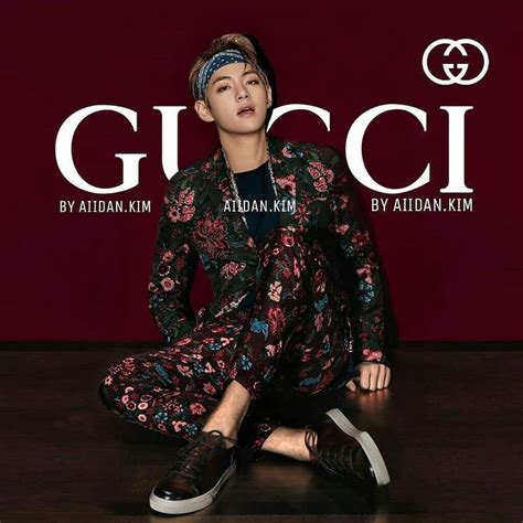 is kim taehyung a gucci model|bts members v Gucci.